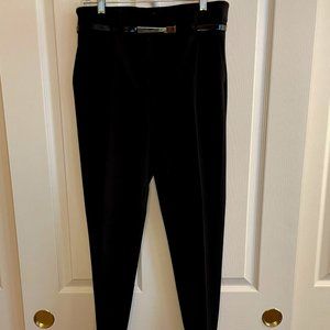 Women's Black Pant with Silver Belt 6L